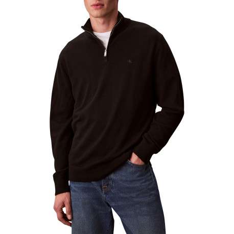 Pull en laine noir uni avec une coupe droite et un col camionneur - Image 2
