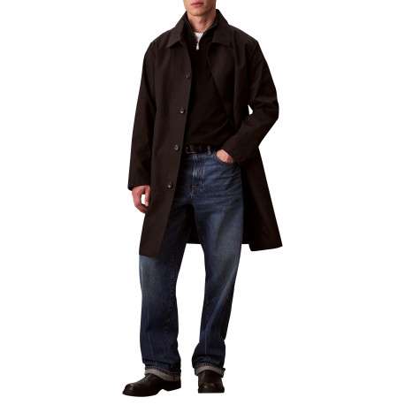 Pull en laine noir uni avec une coupe droite et un col camionneur - Image 5