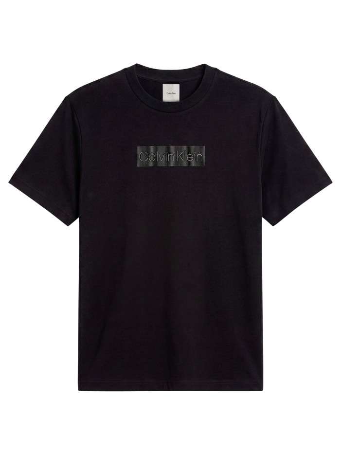 T-shirt en coton noir à...