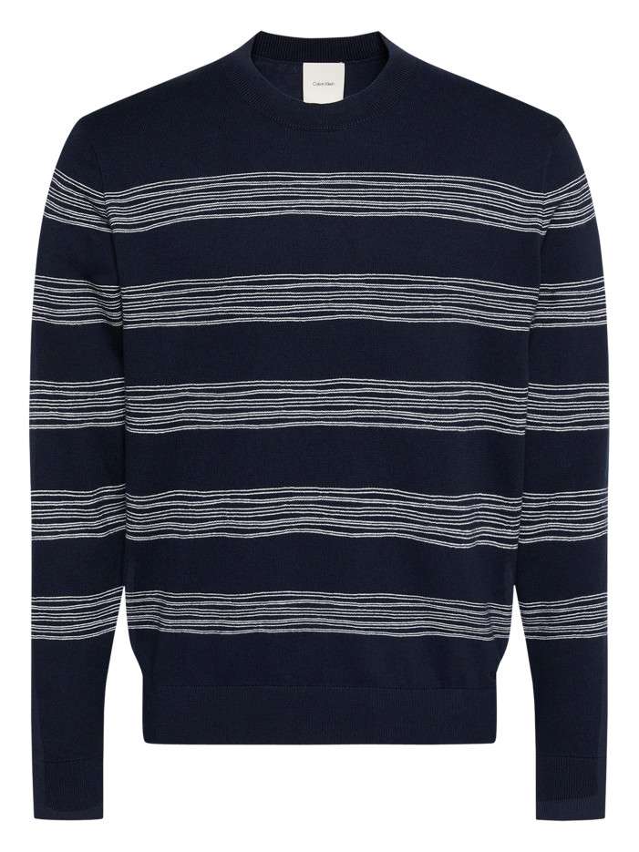 Pull en coton marine à...