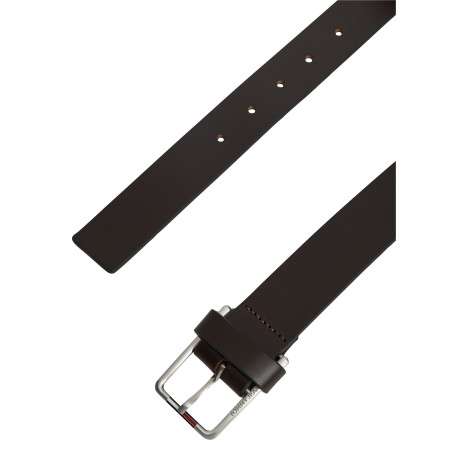 Ceinture en cuir de buffle marron pourvue d'une boucle ardillon rectangulaire - Image 2