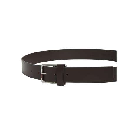 Ceinture en cuir de buffle marron pourvue d'une boucle ardillon rectangulaire - Image 3