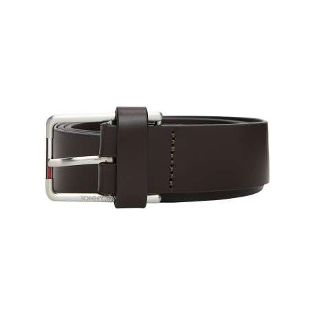 Ceinture en cuir de buffle marron pourvue d'une boucle ardillon rectangulaire - Image 4