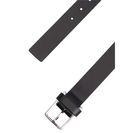 Ceinture en cuir de buffle noire pourvue d'une boucle ardillon rectangulaire - Image 2