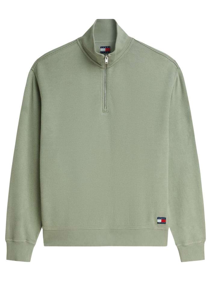 Sweat en coton olive à...