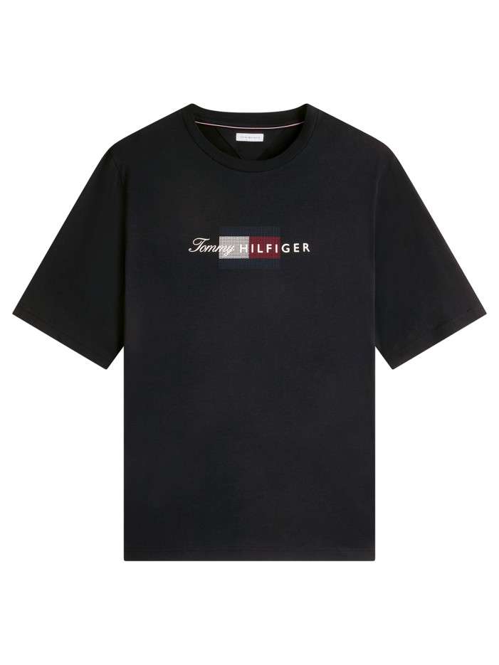 T-shirt en coton marine à...