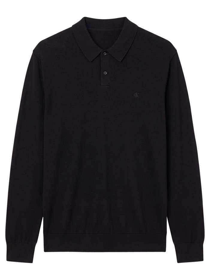 Pull en laine noir uni avec...