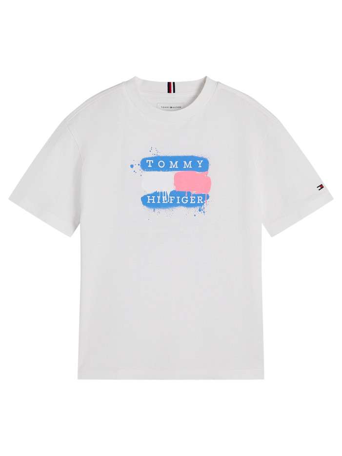 T-shirt en coton blanc à...