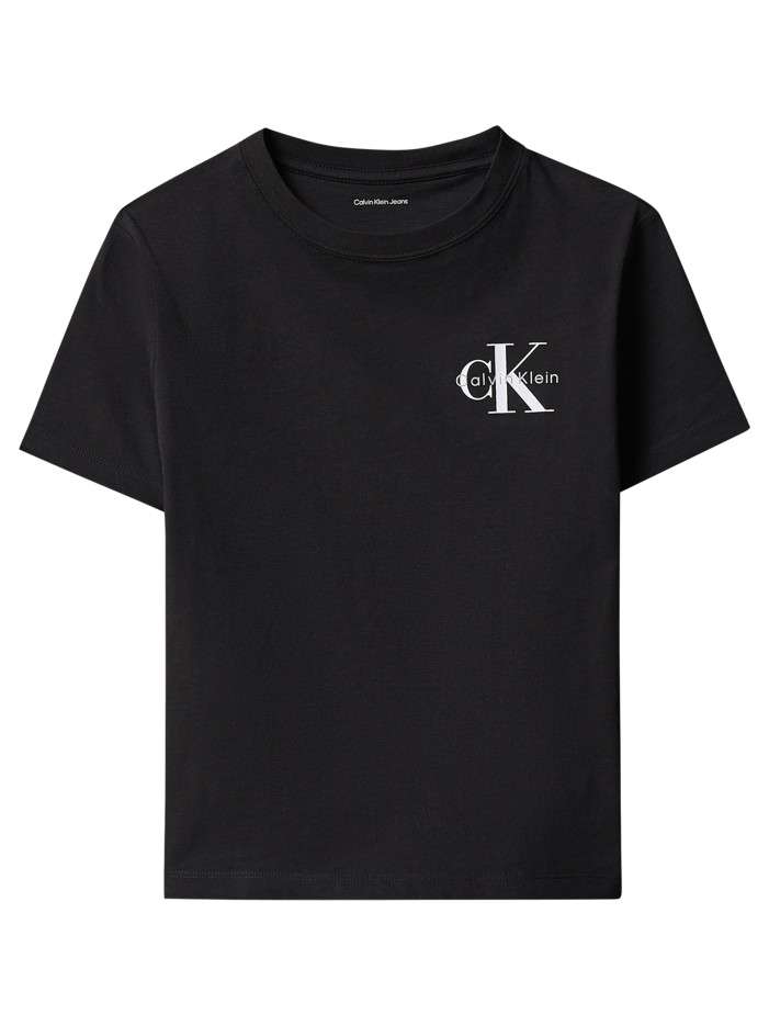 T-shirt en coton noir uni...