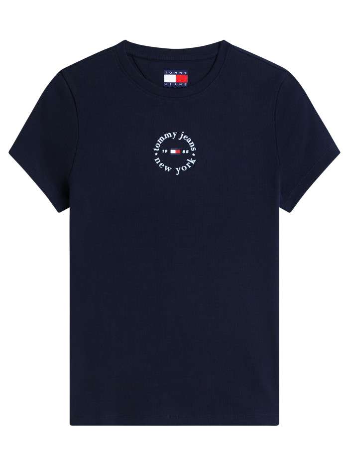 T-shirt en coton marine à...