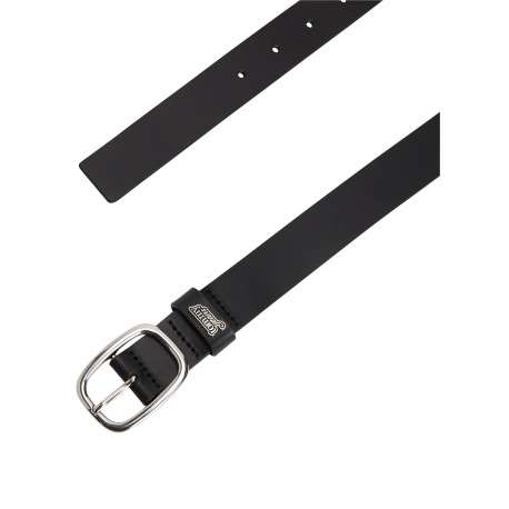 Ceinture en cuir de buffle noire pourvue d'une boucle ardillon ovale - Image 2