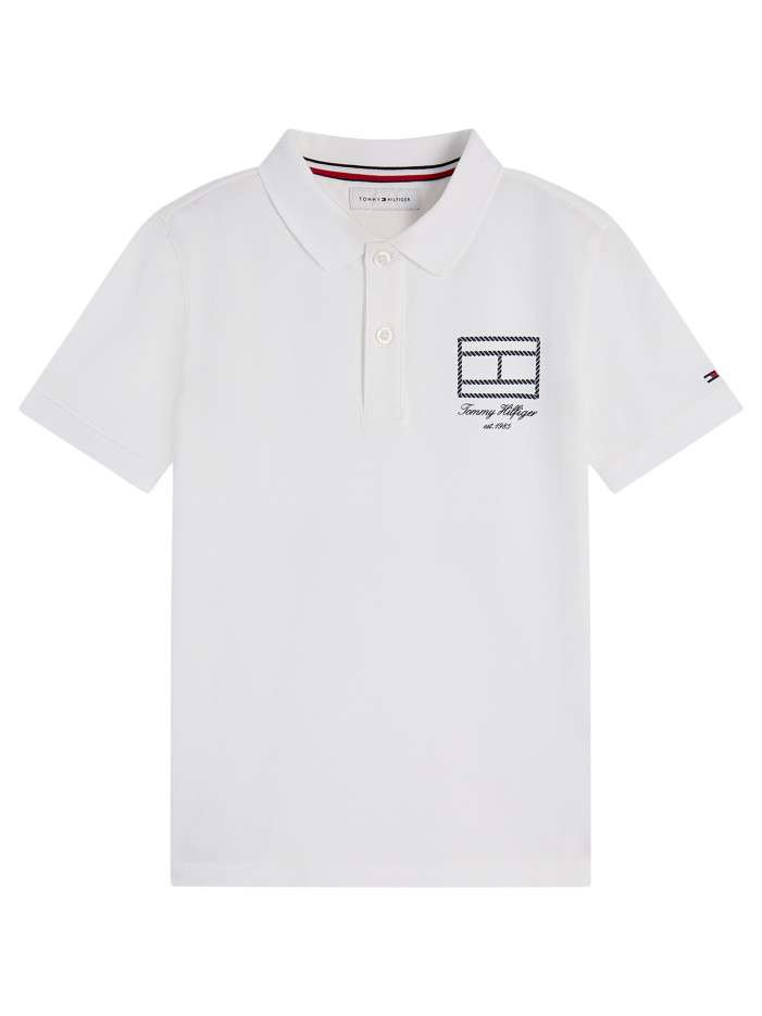 Polo en coton blanc à coupe...