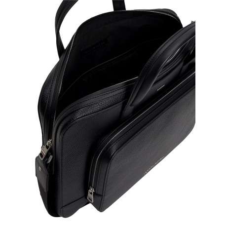 Sac porte-documents noir pourvu d'une bandoulière réglable et amovible - Image 3