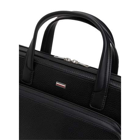 Sac porte-documents noir pourvu d'une bandoulière réglable et amovible - Image 4