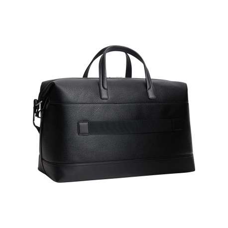 Sac weekender noir pourvu d'une bandoulière amovible et réglable - Image 2