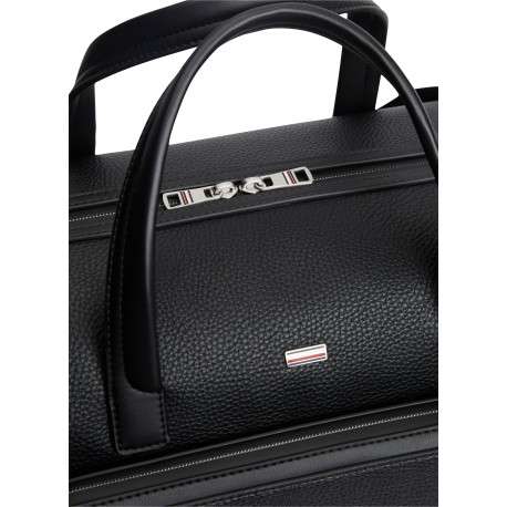 Sac weekender noir pourvu d'une bandoulière amovible et réglable - Image 4
