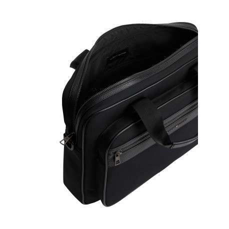 Sac porte-documents noir pourvu d'une bandoulière réglable et amovible - Image 3