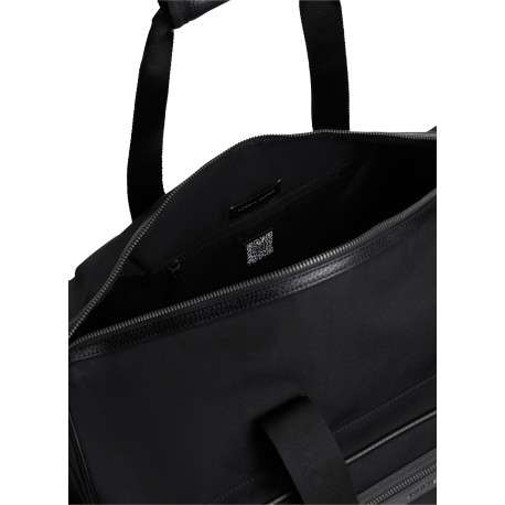 Sac weekender noir pourvu d'une bandoulière amovible et réglable - Image 3