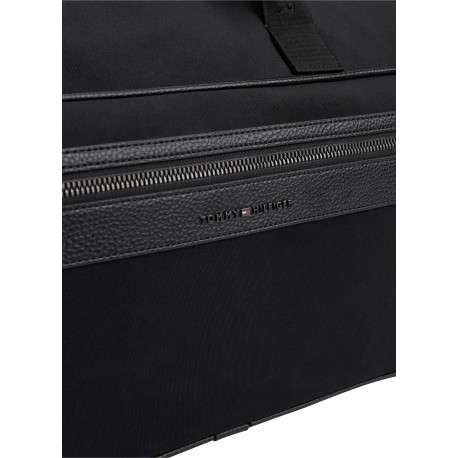 Sac weekender noir pourvu d'une bandoulière amovible et réglable - Image 4