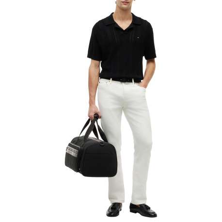 Sac weekender noir pourvu d'une bandoulière amovible et réglable - Image 5