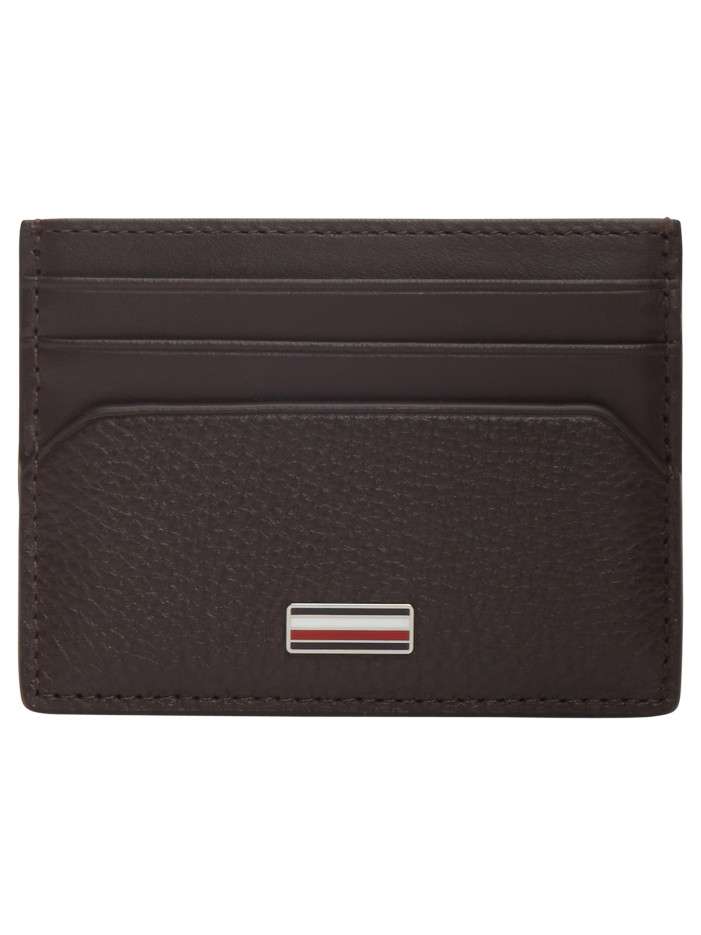Porte-cartes en cuir marron...
