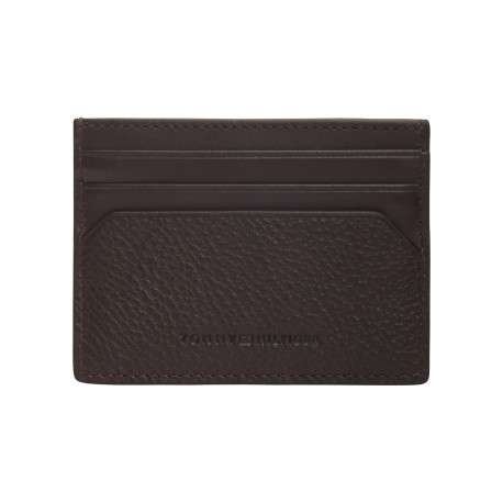 Porte-cartes en cuir marron pourvu de multiples rangements pour cartes - Image 2