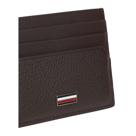 Porte-cartes en cuir marron pourvu de multiples rangements pour cartes - Image 4