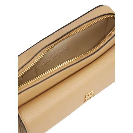 Sac à bandoulière amovible beige pourvu d'une fermeture zippée - Image 3