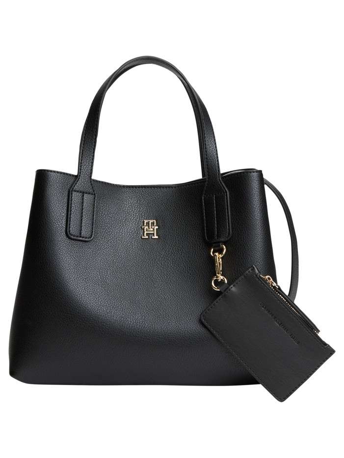 Sac à main noir pourvu de...