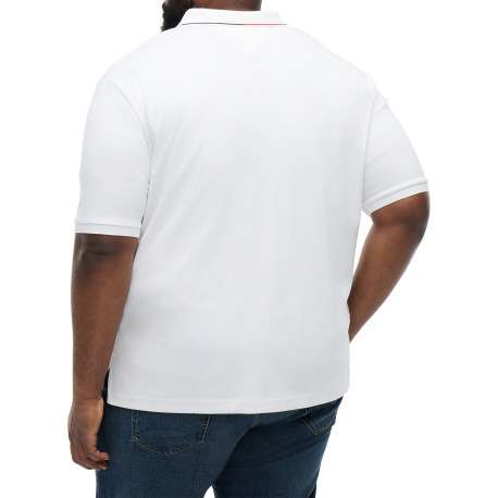 Polo en coton blanc à coupe droite pourvu d'un col à revers boutonné - Image 3