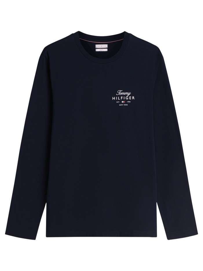 T-shirt en coton marine à...
