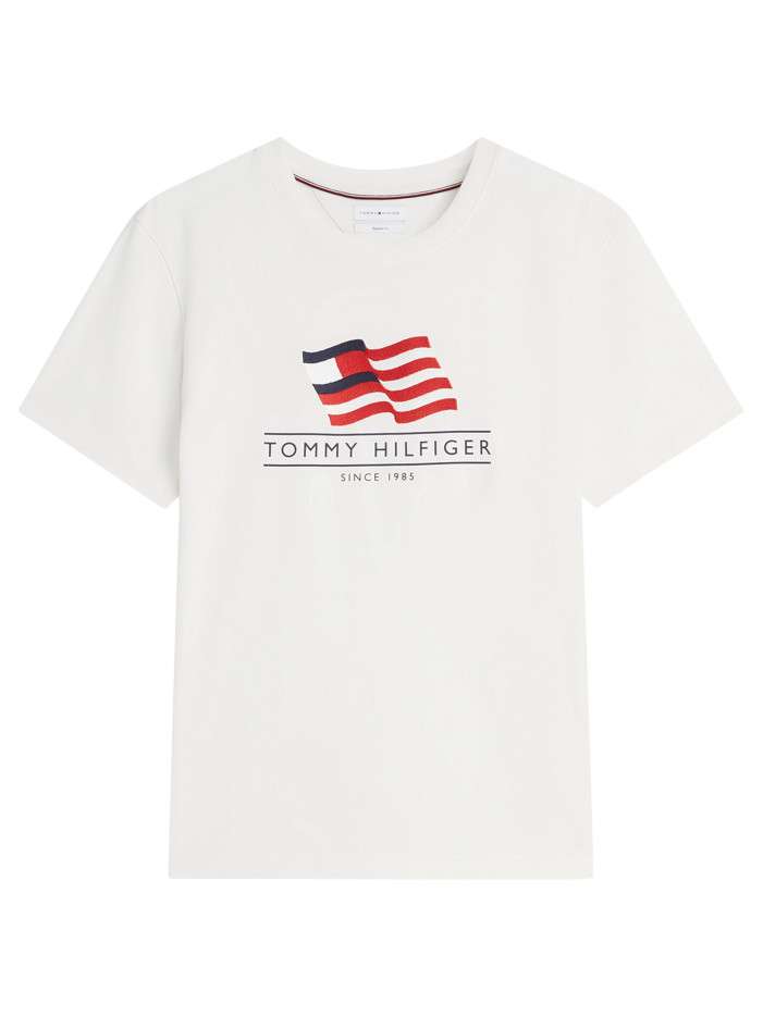 T-shirt en coton écru à...