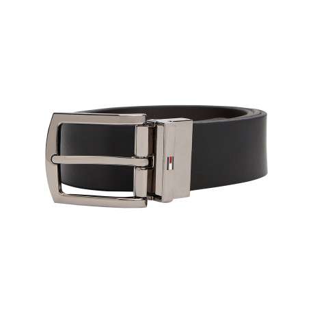 Ceinture en cuir de vache noire pourvue d'une boucle pivotante - Image 5