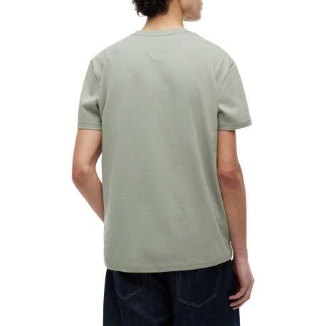 T-shirt en coton olive à coupe droite pourvu de manches courtes - Image 3
