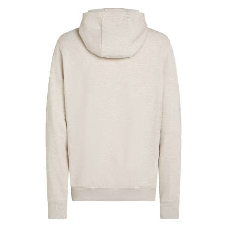 Sweat en coton écru à coupe droite pourvu d'un col à capuche - Image 2