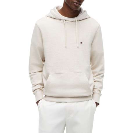Sweat en coton écru à coupe droite pourvu d'un col à capuche - Image 3