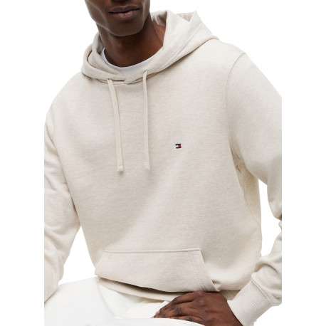 Sweat en coton écru à coupe droite pourvu d'un col à capuche - Image 6