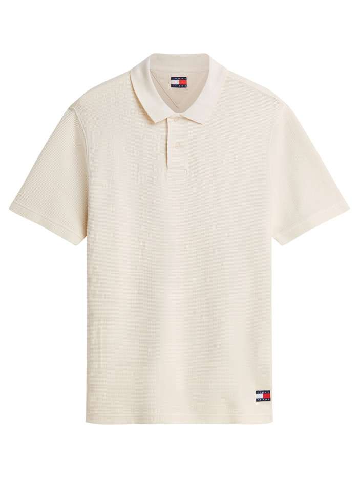 Polo en coton écru à coupe...