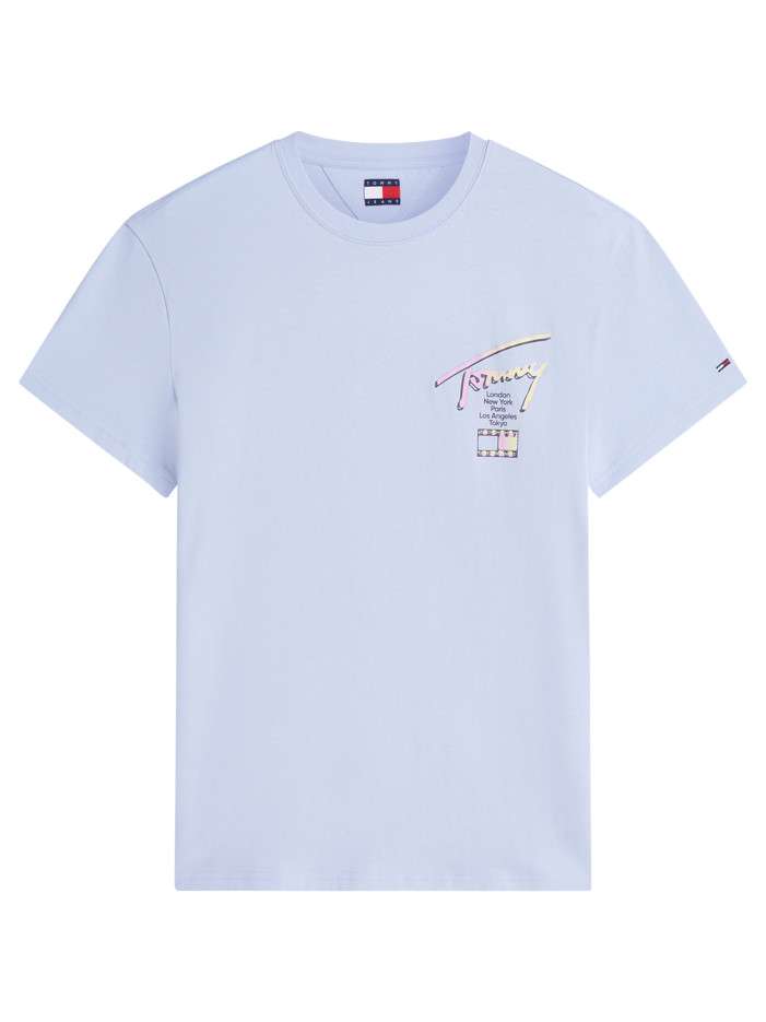 T-shirt en coton ciel à...