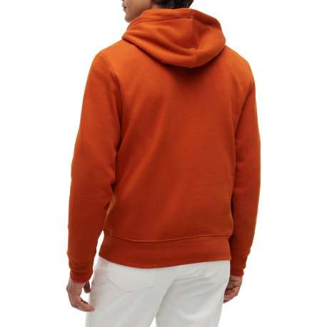 Sweat orange à coupe droite pourvu d'un col à capuche avec cordon de serrage - Image 3