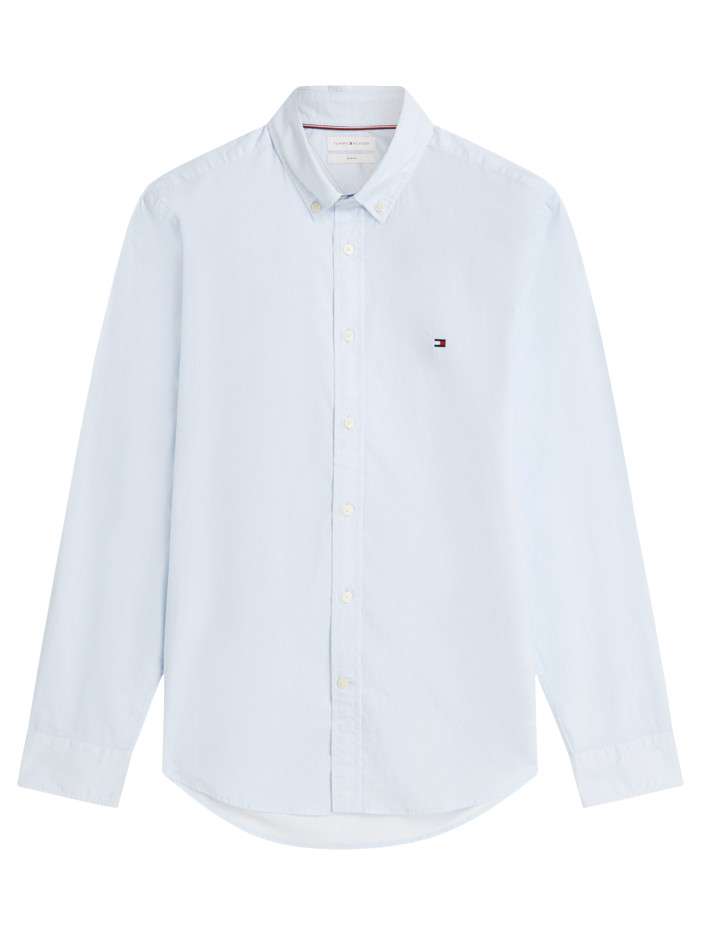 Chemise en coton ciel à...
