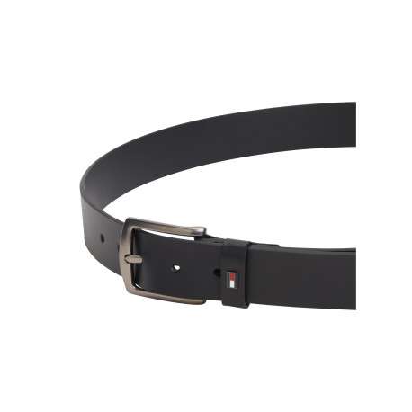 Ceinture en cuir de vache noire pourvue d'une boucle rectangulaire - Image 3