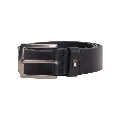 Ceinture en cuir de vache noire pourvue d'une boucle rectangulaire - Image 4