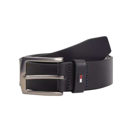 Ceinture en cuir de vache marine pourvue d'une boucle rectangulaire