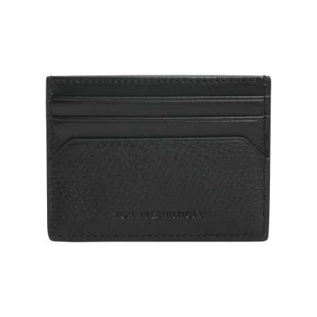 Porte-cartes en cuir noir pourvu de multiples rangements pour cartes - Image 2