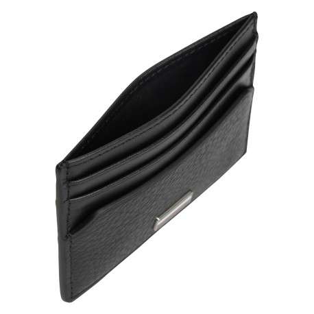 Porte-cartes en cuir noir pourvu de multiples rangements pour cartes - Image 3