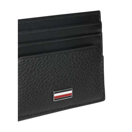 Porte-cartes en cuir noir pourvu de multiples rangements pour cartes - Image 4