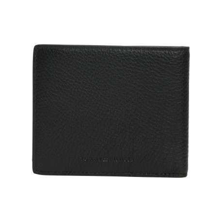 Portefeuille en cuir noir à clapet pourvu de multiples rangements - Image 2