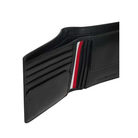 Portefeuille en cuir noir à clapet pourvu de multiples rangements - Image 4