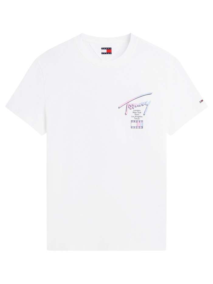 T-shirt en coton blanc à...